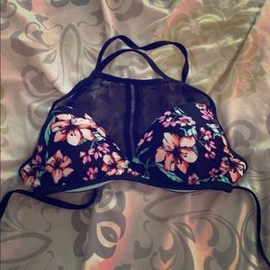 Floral bikini top